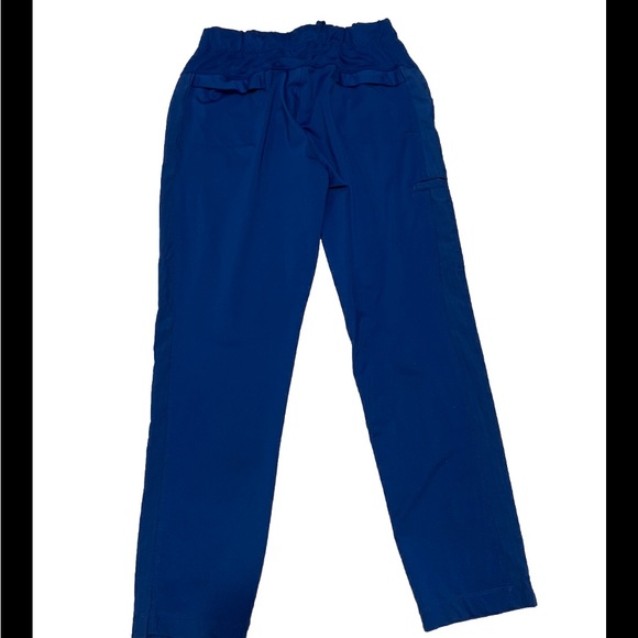 Cherokee Scrub Pants Royal Blue Cargo Pocket Zip Front Pockets Small Unisex - Picture 2 of 3